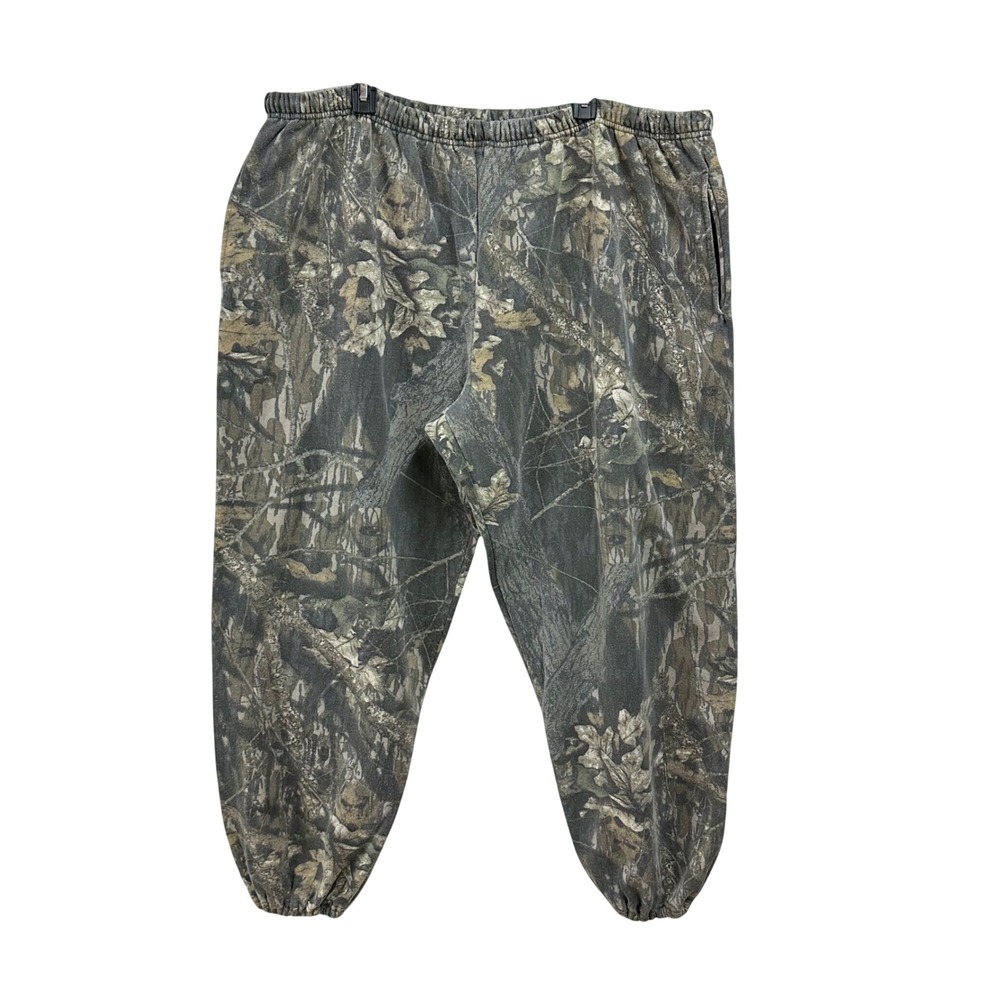 Y2K Mossy Oak Real Tree Camouflage Pocket Sweatpants Outdoors Vintage Adult 3XL